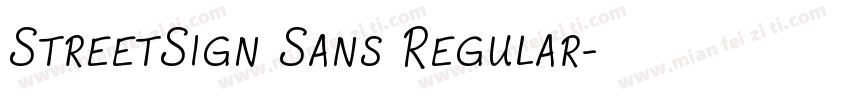 StreetSign Sans Regular字体转换